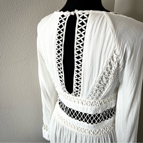EXC • Free People I Think I Love You Mini Dress in White • - Picture 7 of 12